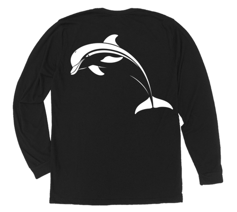 Dolphin Long Sleeve T-Shirt Build-A-Shirt (Back / BL)