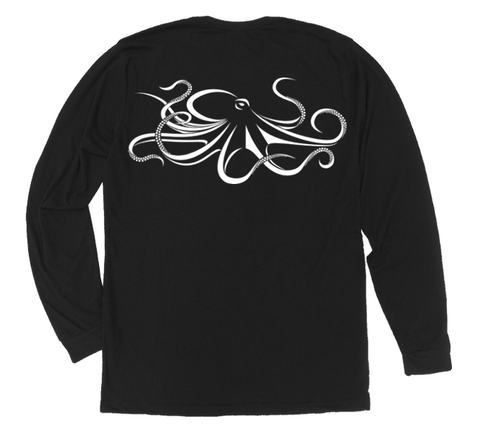 Giant Pacific Octopus Long Sleeve T-Shirt Build-A-Shirt (Back / BL)