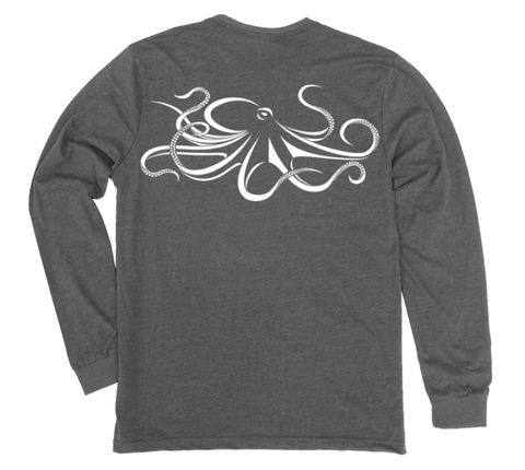 Giant Pacific Octopus Long Sleeve T-Shirt Build-A-Shirt (Back / HT)