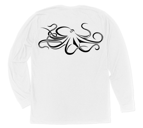 Giant Pacific Octopus Long Sleeve T-Shirt Build-A-Shirt (Back / WH)
