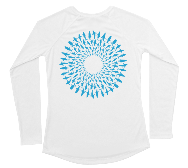 Great White Shark Mandala Performance Shirt (Women)