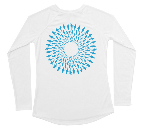 Great White Shark Mandala Performance Shirt (Women)