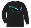 Great White Shark Long Sleeve T-Shirt Build-A-Shirt (Back / BL)