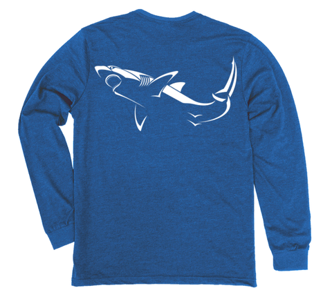 Great White Shark Long Sleeve T-Shirt Build-A-Shirt (Back / CH)