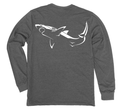 Great White Shark Long Sleeve T-Shirt Build-A-Shirt (Back / HT)
