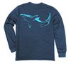 Great White Shark Long Sleeve T-Shirt Build-A-Shirt (Back / NH)