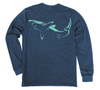 Great White Shark Long Sleeve T-Shirt Build-A-Shirt (Back / NH)