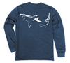 Great White Shark Long Sleeve T-Shirt Build-A-Shirt (Back / NH)
