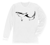 Great White Shark Long Sleeve T-Shirt Build-A-Shirt (Front / WH)