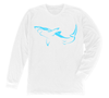 Great White Shark Long Sleeve T-Shirt Build-A-Shirt (Front / WH)