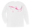 Great White Shark Long Sleeve T-Shirt Build-A-Shirt (Back / WH)