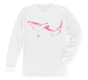 Great White Shark Long Sleeve T-Shirt Build-A-Shirt (Front / WH)