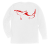 Great White Shark Long Sleeve T-Shirt Build-A-Shirt (Back / WH)