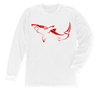 Great White Shark Long Sleeve T-Shirt Build-A-Shirt (Front / WH)