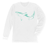Great White Shark Long Sleeve T-Shirt Build-A-Shirt (Front / WH)