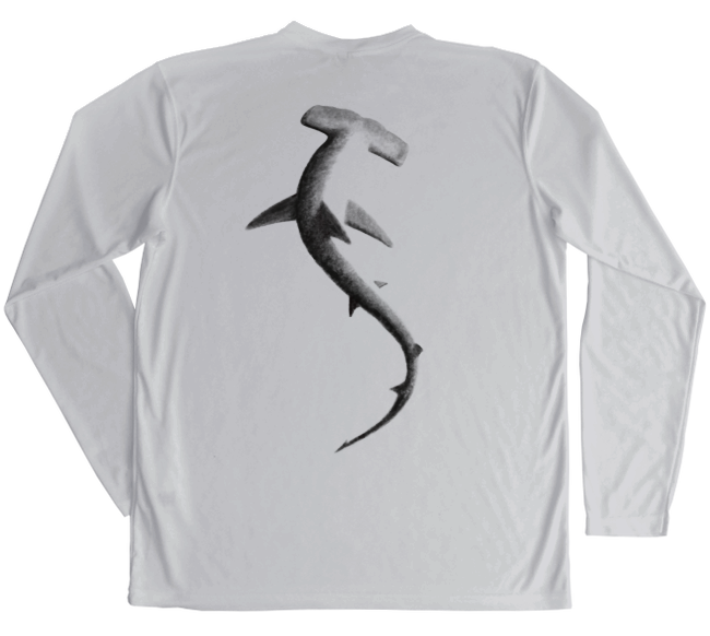 Hammerhead Charcoal Drawing Grey Performance Shirt