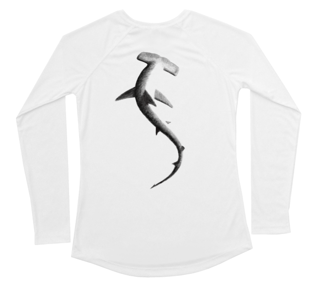 Hammerhead Charcoal Drawing Sun Shirt for Women