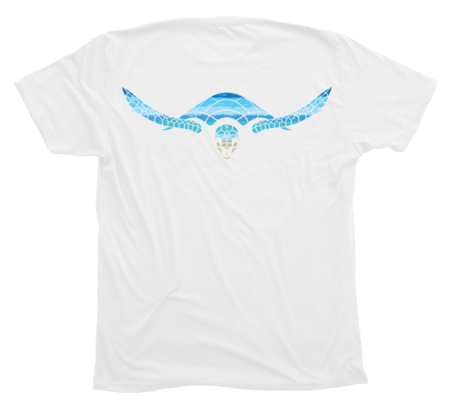 Hawksbill Sea Turtle Beachscape White T-Shirt