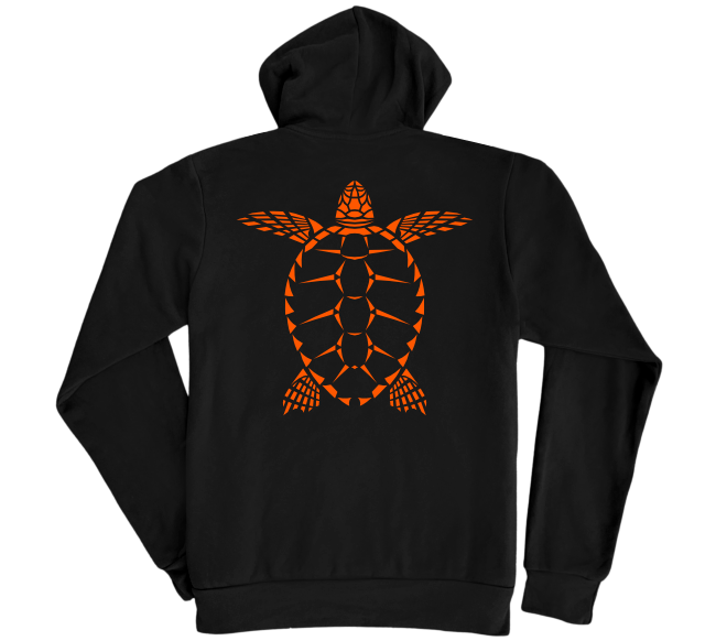 Sea Turtle Pullover Hoodie Maroon