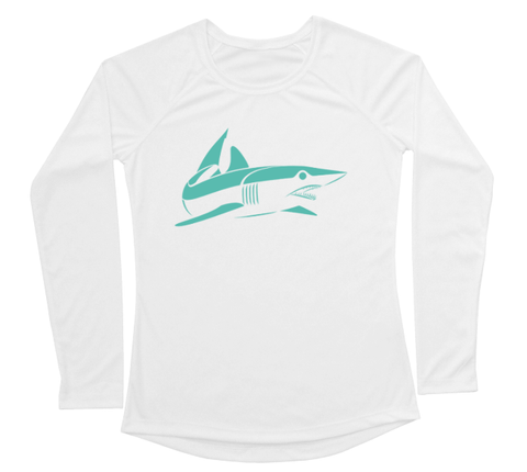 Mako Shark Performance Build-A-Shirt (Women - Front / WH)
