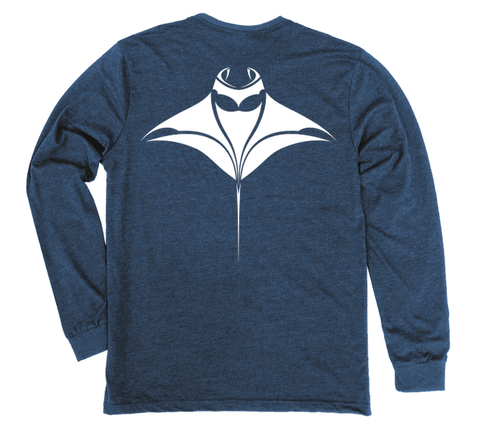Manta Ray Long Sleeve T-Shirt Build-A-Shirt (Back / NH)