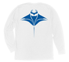 Manta Ray Long Sleeve T-Shirt Build-A-Shirt (Back / WH)