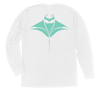 Manta Ray Long Sleeve T-Shirt Build-A-Shirt (Back / WH)