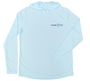 Hawksbill Sea Turtle Performance Hoodie (Water Camo / Arctic Blue)