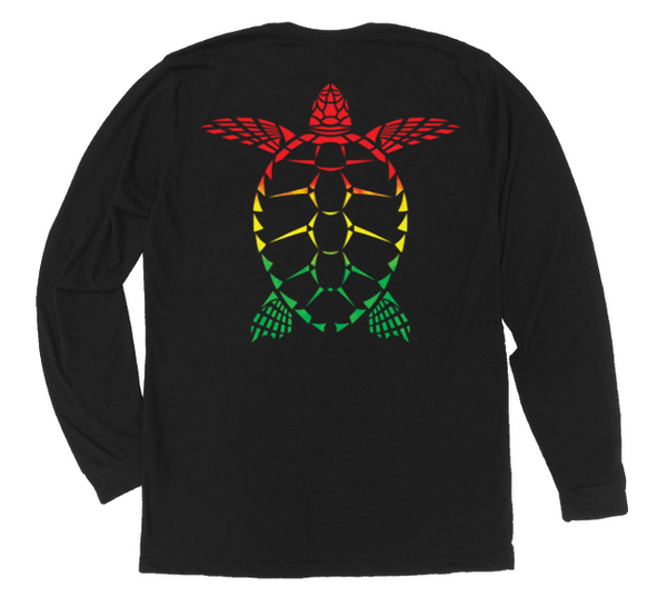 Loggerhead Sea Turtle Reggae Long Sleeve T-Shirt, Loggerhead