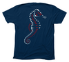 Seahorse Red White and Blue Navy T-Shirt