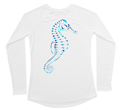 Womens Long Sleeve UV Water Camouflage Jellyfish Swim Shirt