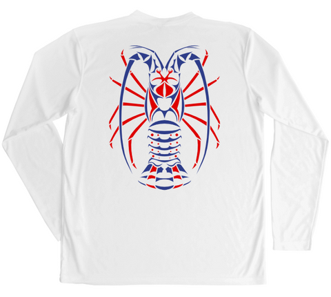 Spiny Lobster Red White and Blue Sun Shirt