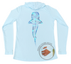 Womens Long Sleeve Water Camouflage Whale Shark UV Hoodie