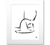 Great Hammerhead Art Print - White Mat 16x20 Print