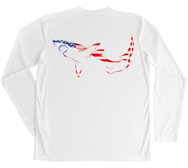 Shark American Flag Sun Shirt