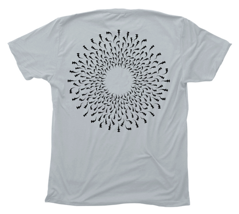 Hammerhead Mandala T-Shirt - Light Grey