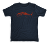 Bluefin Tuna Kids T-Shirt - Navy Kids Tuna Fishing Shirt - Front