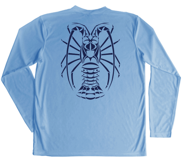 Spiny Lobster UV Shirt | Light Blue Long Sleeve Up To UPF 50