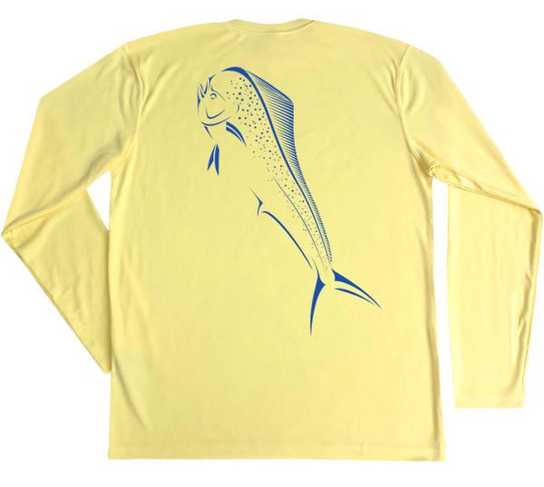 BRK Mens Long Sleeve Fishing Shirt Mahi Mahi UPF 30 Sun  Protection S Yellow : Clothing, Shoes & Jewelry