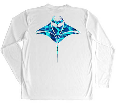 Men's Long Sleeve UV Water Camouflage Hammerhead Swim Shirt