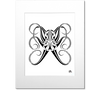 Octopus Wall Art Print - White Mat