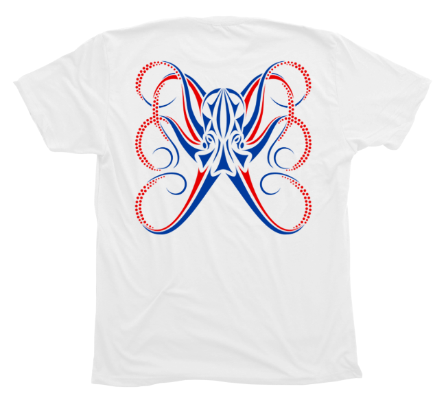 Octopus Red White and Blue T-Shirt