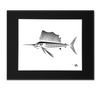Sailfish Wall Art Print - Museum Quality Black And White Billfish Artwork