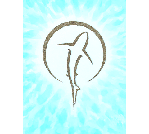 Shark Zen Sand On Water - 11" x 14"