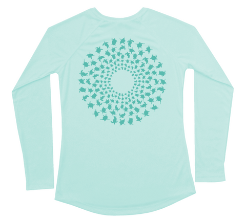 Sea Turtle Mandala Performance Shirt (Women)