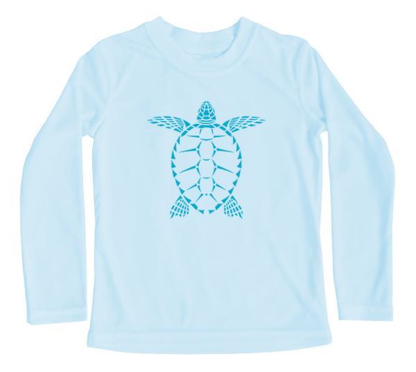 Toddler Swim Shirt  Sea Turtle Baby Blue UPF Sun Shirt – Shark Zen
