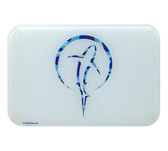 Shark Cutting Board | Small Glass Artistic Counter Top Cutting Board
