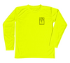 Shark Safetly Yellow Long Sleeve Sun Shirt - Front