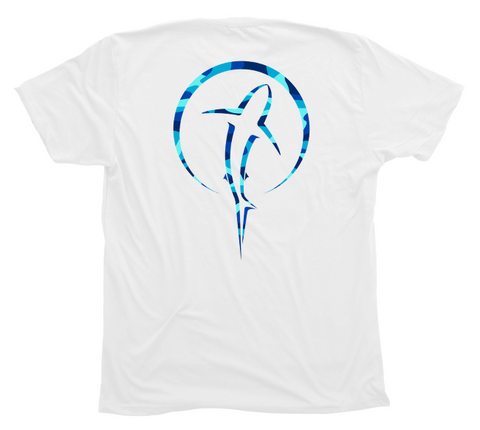 Shark T-Shirt | Water Camo Shark Zen Symbol Short Sleeve Shirt