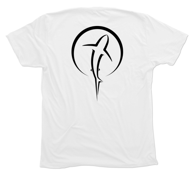 White Shark T-Shirt - Cool Shark Zen Symbol Shirt